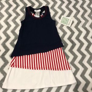 Girls tiered Americana dress
